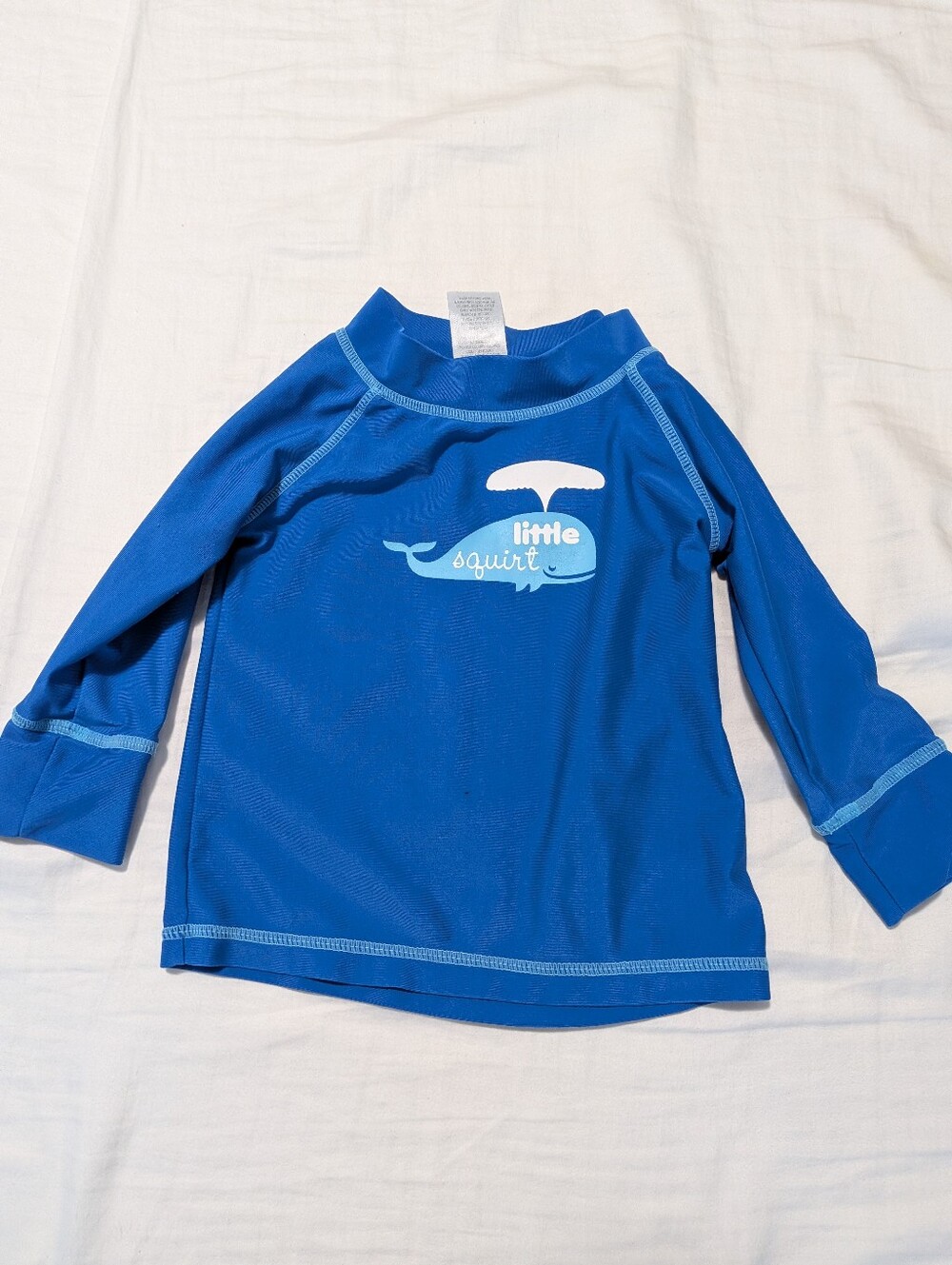 Little Squirt Blue Kids Long-Sleeve Rash Guard Size 6-9 Months
